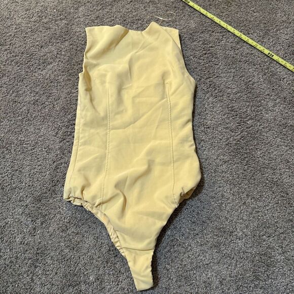 Zara Womens Metal Pastel Race Chic Luxury Piece Bodysuit Yellow Size XS 8605/318 - Picture 14 of 16